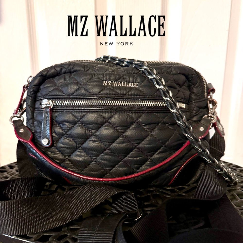 MZ Wallace Black Quilted Chain Bag